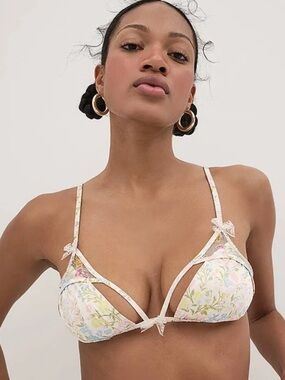 For Love & Lemons Glitter Garden Bralette / L